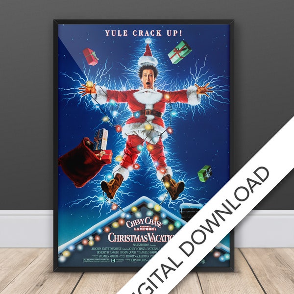 National Lampoon's Christmas Vacation - Movie Poster - Digital Poster Download, 300dpi Jpeg, A3 and Tabloid Size, 80's Movie Posters