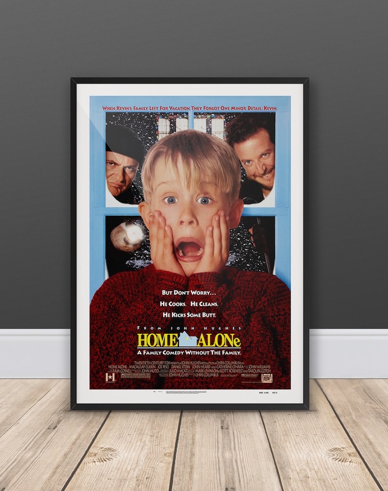 Home Alone - Movie Poster - Digital Poster Download, 300dpi Jpeg, A3 and Tabloid Size, 90's Movie Posters image 2