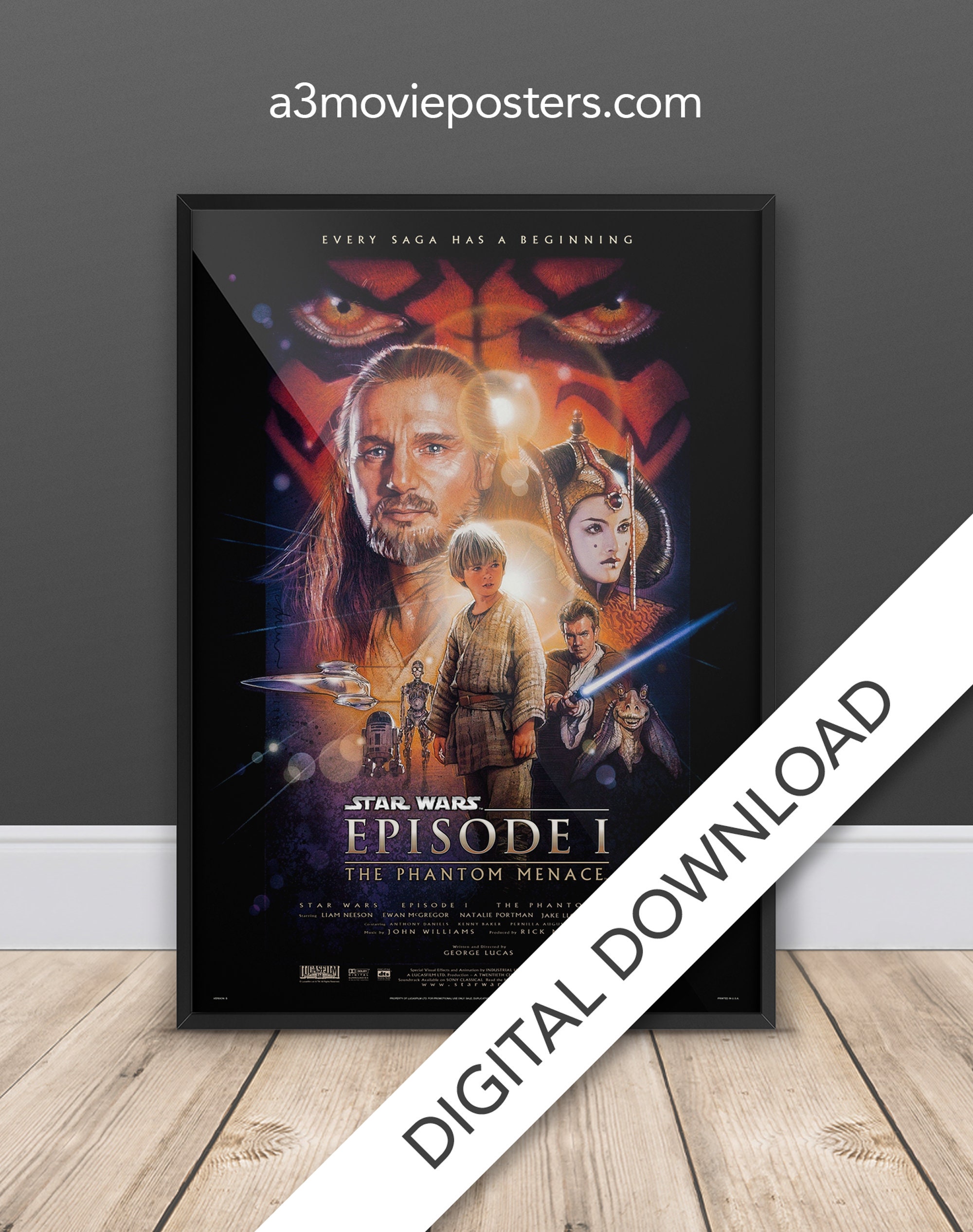 Starwars Episode 1 Poster - Etsy