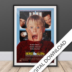 Home Alone - Movie Poster - Digital Poster Download, 300dpi Jpeg, A3 and Tabloid Size, 90's Movie Posters