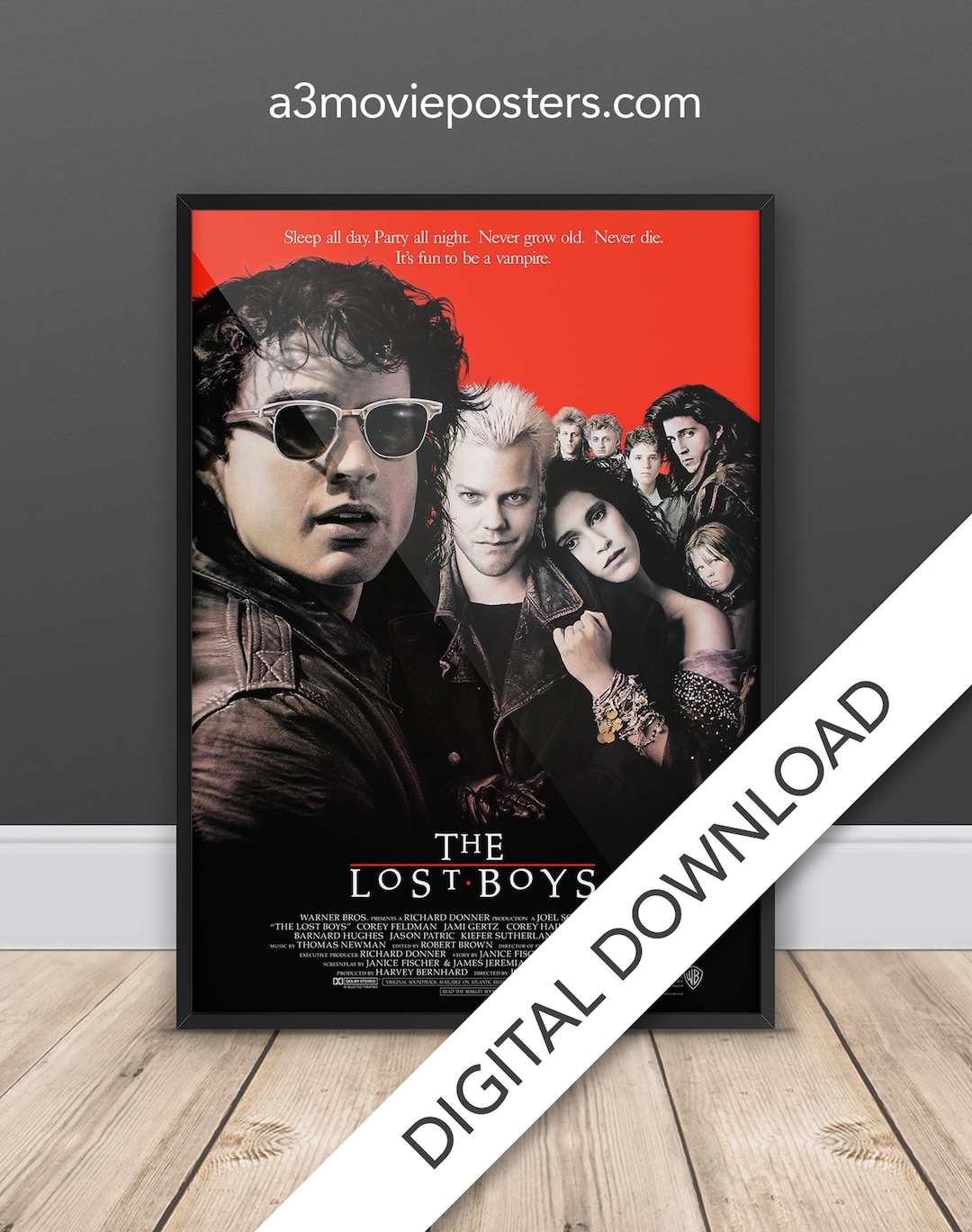 The Lost Boys Movie Poster Digital Poster Download, 300dpi Jpeg, A3 — free download