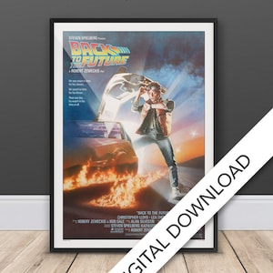 Back To The Future - Movie Poster - Digital Poster Download, 300dpi Jpeg, A3 and Tabloid Size, 80's Movie Posters