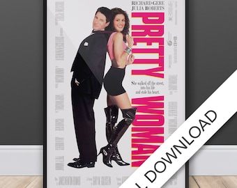Pretty Woman - Poster del film - Download poster digitale, Jpeg 300 dpi, formato A3 e Tabloid, poster di film anni '90