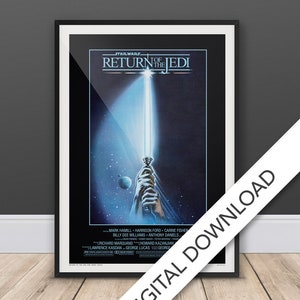 Return Of The Jedi - Film Poster - Digitale Poster Download, 300dpi Jpeg, A3 en Tabloid Formaat, Star Wars Movie Posters