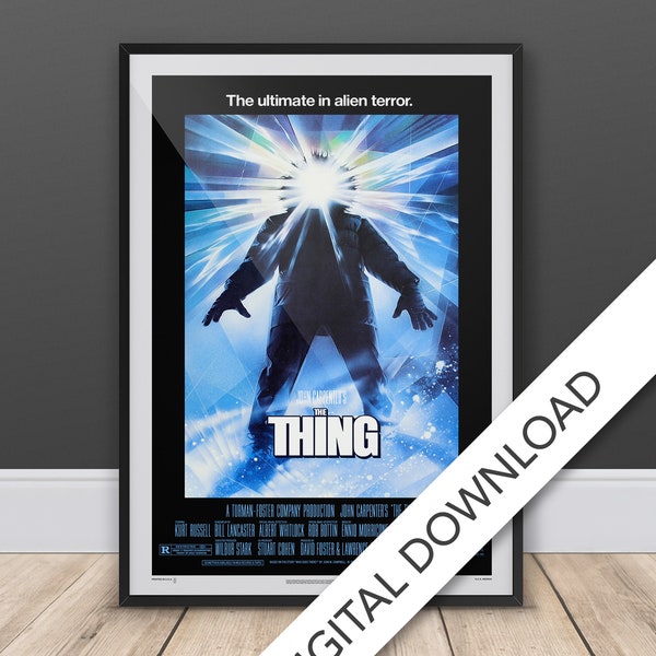 The Thing Movie Poster - Digital Poster Download, 300dpi Jpeg, A3 and Tabloid Size, 80's Movie Posters