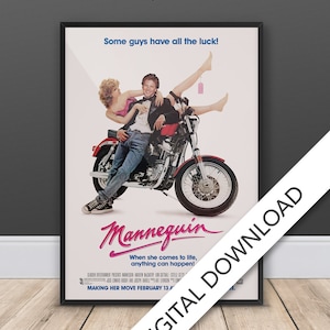 Mannequin Movie Poster - Digital Download, A3 Tabloid, Printable Wall Art Print, Printable Art, 80&#39;s Movie Poster, Digital Print, Gift