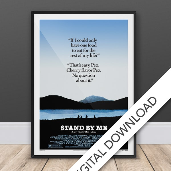 Stand By Me - Movie Poster - Digitale Poster Download, 300dpi Jpeg, A3 en Tabloid Formaat, 80's Movie Posters