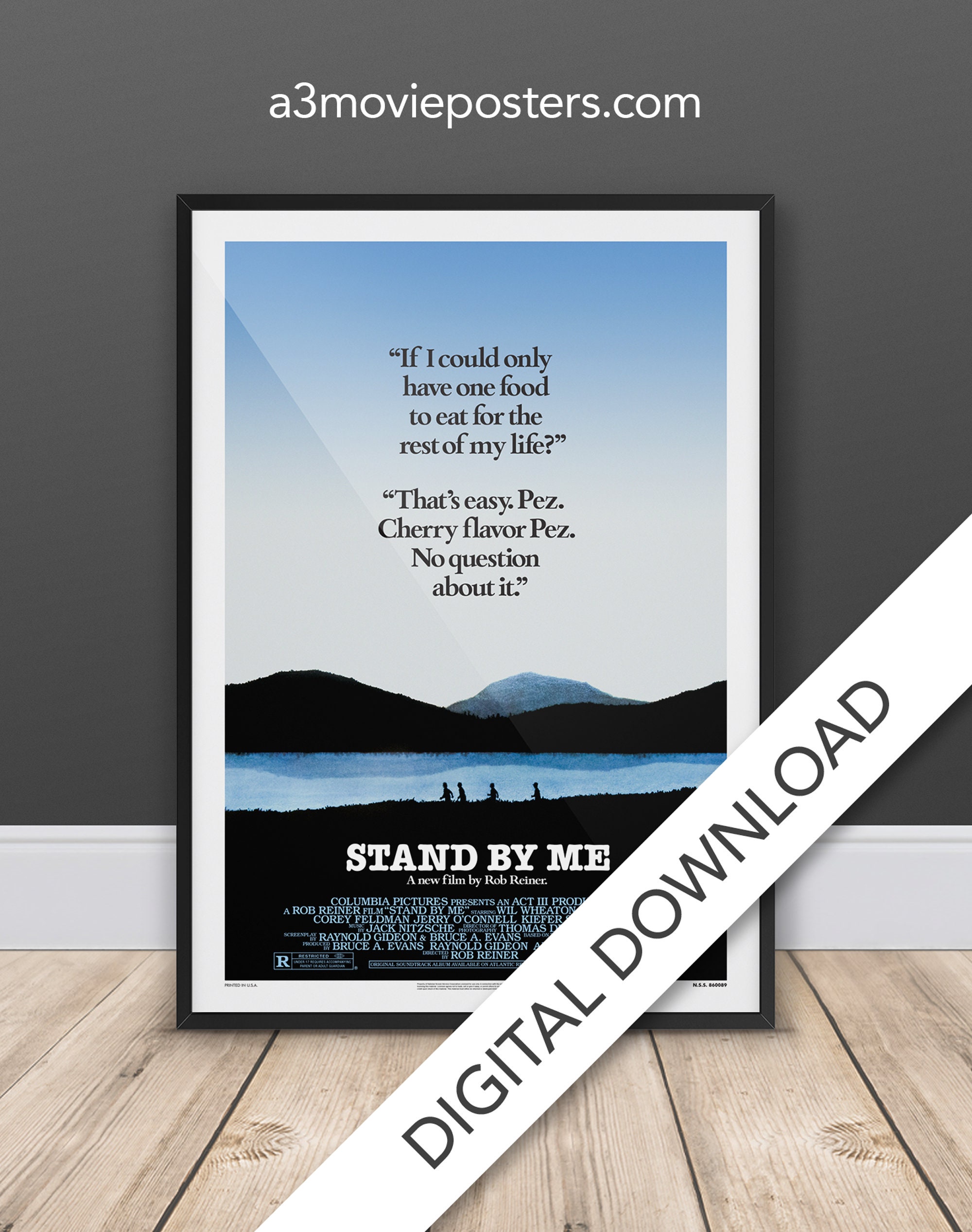 Stand by Me - Movie Poster - Digital Poster Download, 300dpi Jpeg