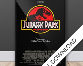 Jurassic Park - Film Poster - Digitales Poster Download, 300dpi Jpeg, A3 und Tabloid Size, 90er Film Poster