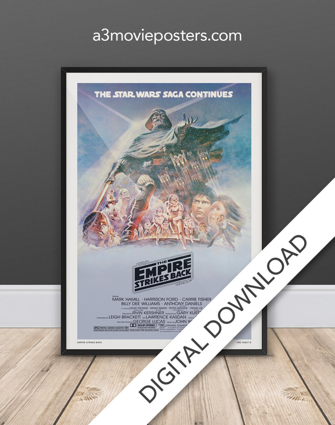 The Empire Strikes Back Movie Poster - Digital Download, Printable Wall ...