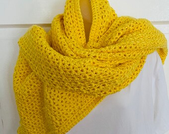 Crochet prayer shawl. Handmade crochet shawl