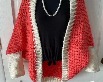 Cardigan women. Crochet cardigan shrug bolero sweater pink cardigan