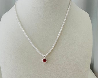 Cubic zirconia charm necklace