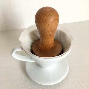 Curved tamper, convex base tamperBird nest tamper, V60 tamper, wooden tamper, pourover coffee tamper