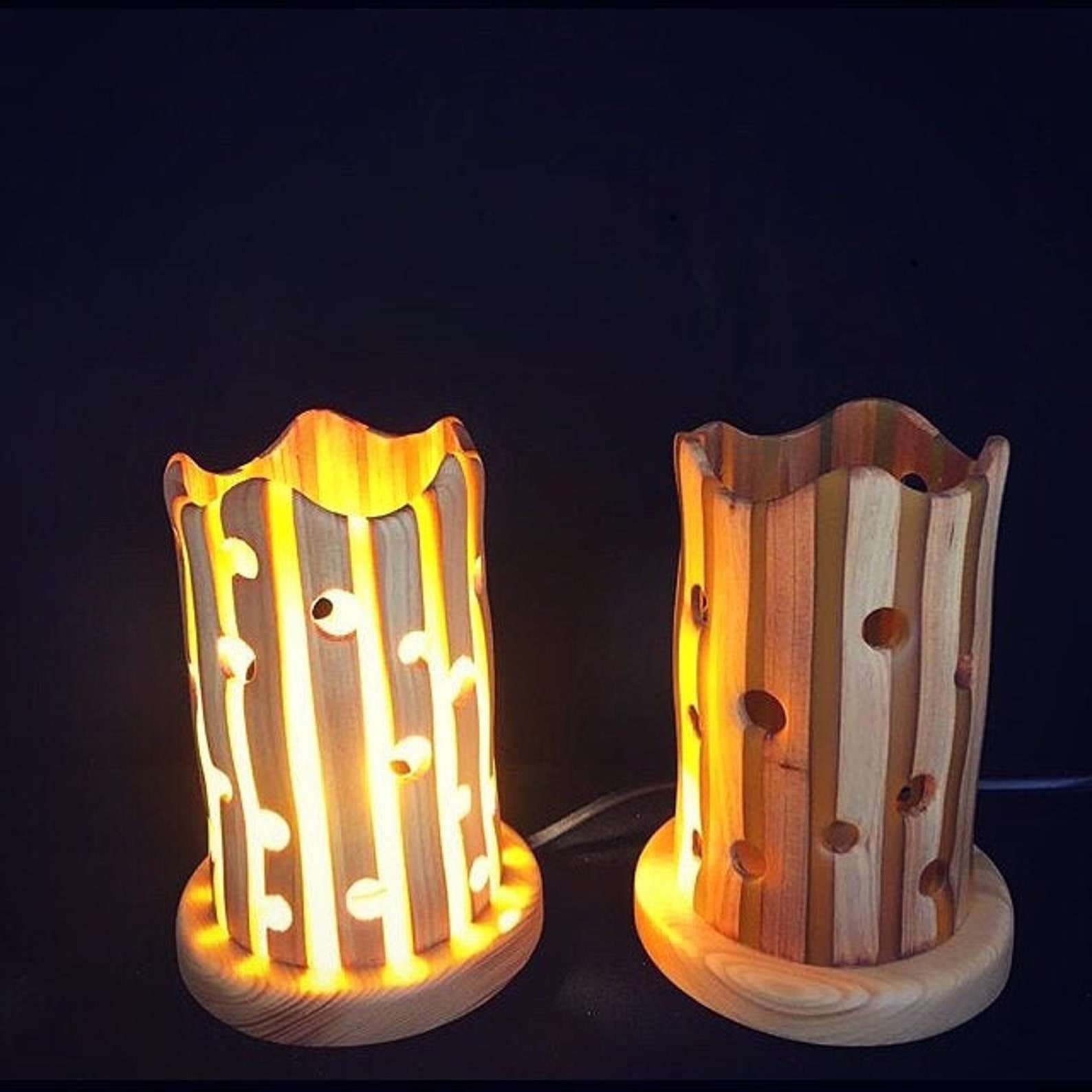 Wooden Led Lamp Resin Lamp Led Desk Lamp Wooden Desk Lamp Etsy