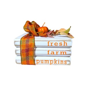 Farm Fresh Pumpkins Wooden Book Set