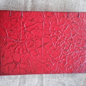 Handmade Sketchbook/ Art Journal (red cover) Memory Keeping Art Journal, Keepsake Art Journal, Blank Art Journal, Visual Art Journal.
