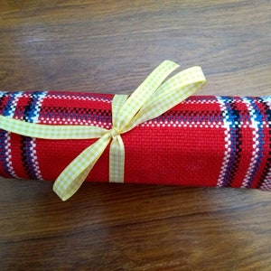 Handmade Fabric Pencil Roll, Pencil Case, Pencil Wrap, Pencil Organizer, Roll-Up Pencils, Brushes, Markers and Pens.