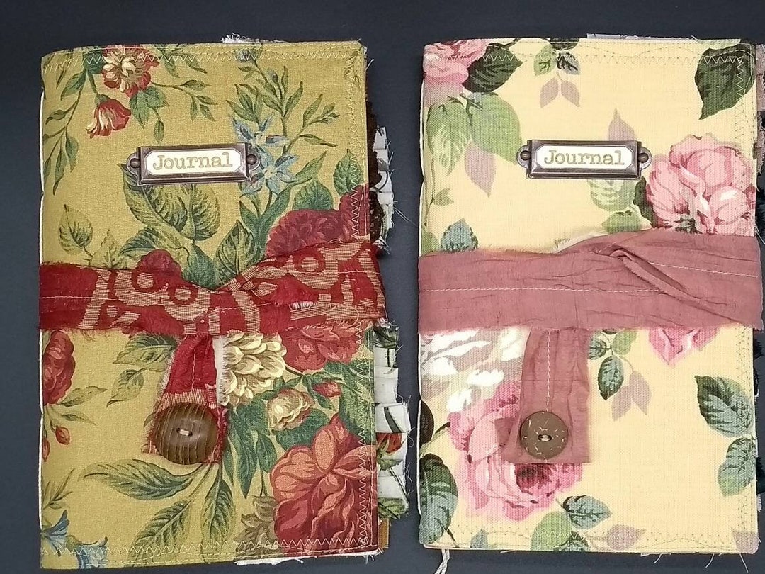 Handmade Fabric Cover Journals Memory Keeping J Keepsake J Etsy