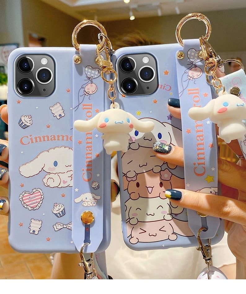 Sanrio Cinnamoroll kawaii cute phone case with chain&lanyard Etsy