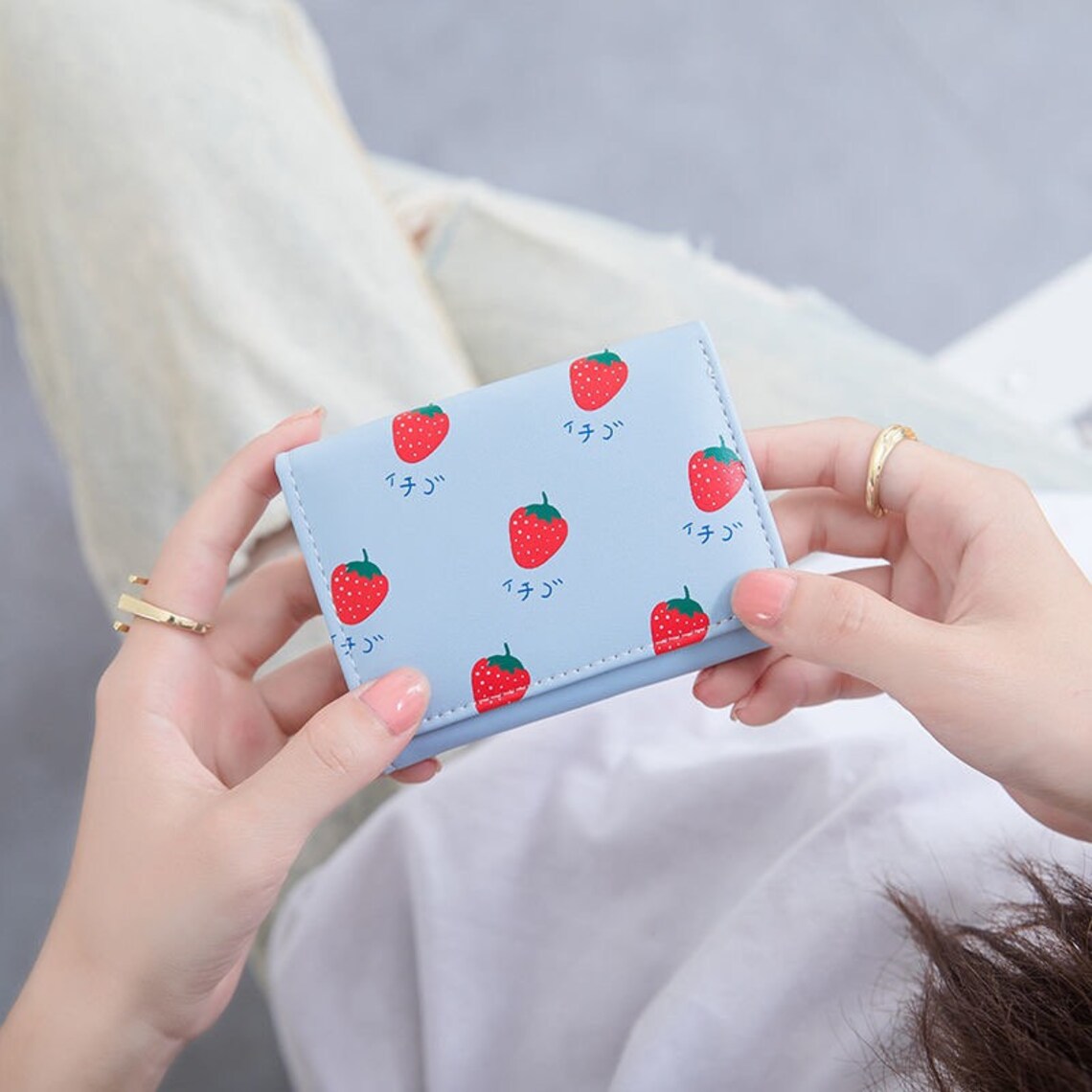 Cute Kawaii Strawberry Wallet/Purse/Card Holder Etsy