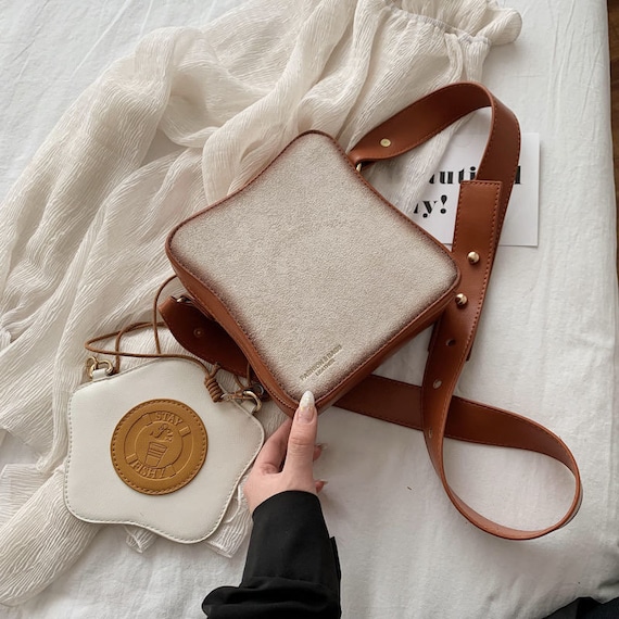 Toast and egg crossbody bag / kawaii cute crossbody bag