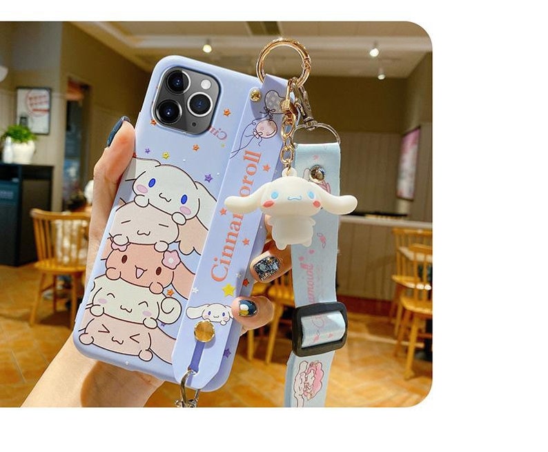 Sanrio Cinnamoroll kawaii cute phone case with chain&lanyard Etsy