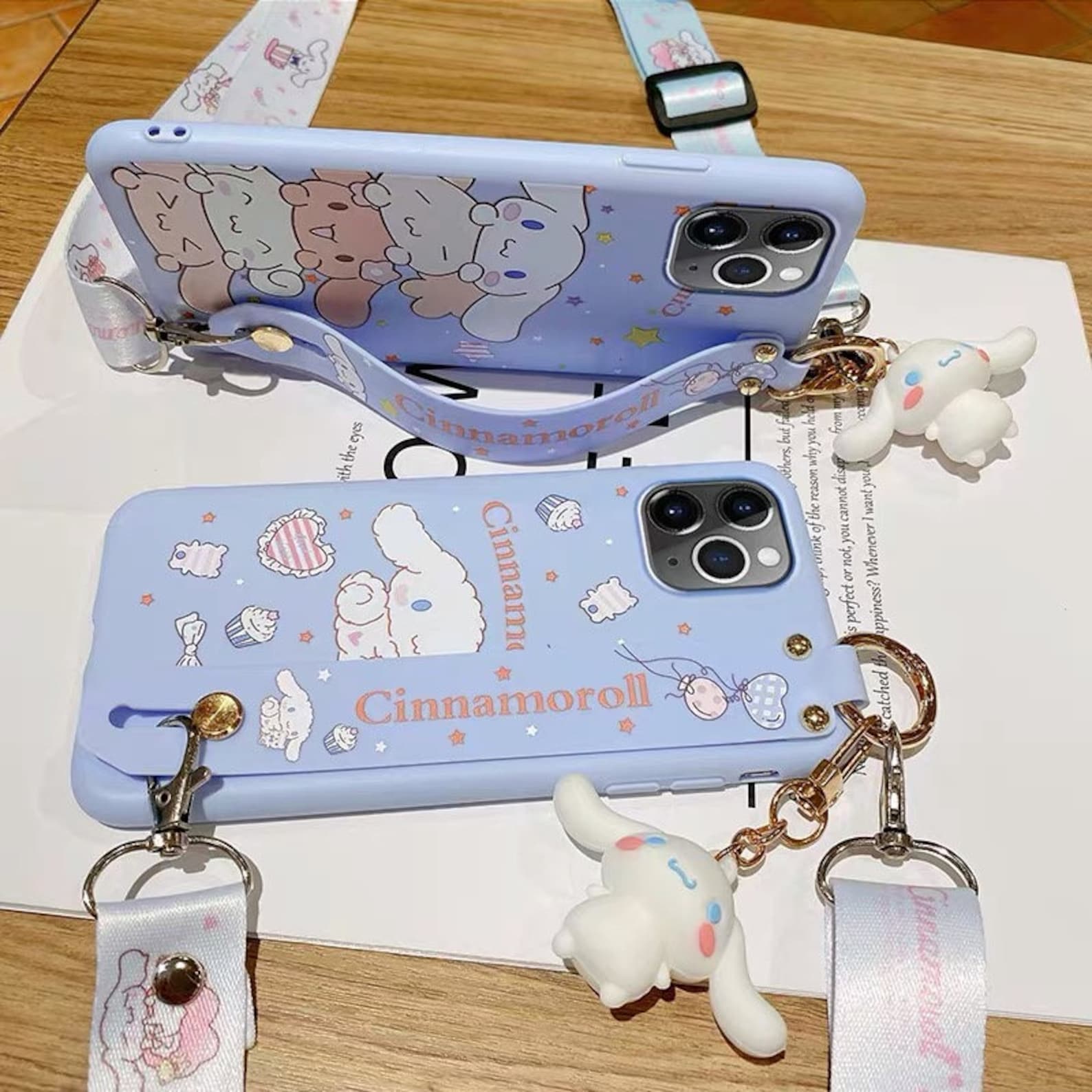 Sanrio Cinnamoroll kawaii cute phone case with chain&lanyard Etsy