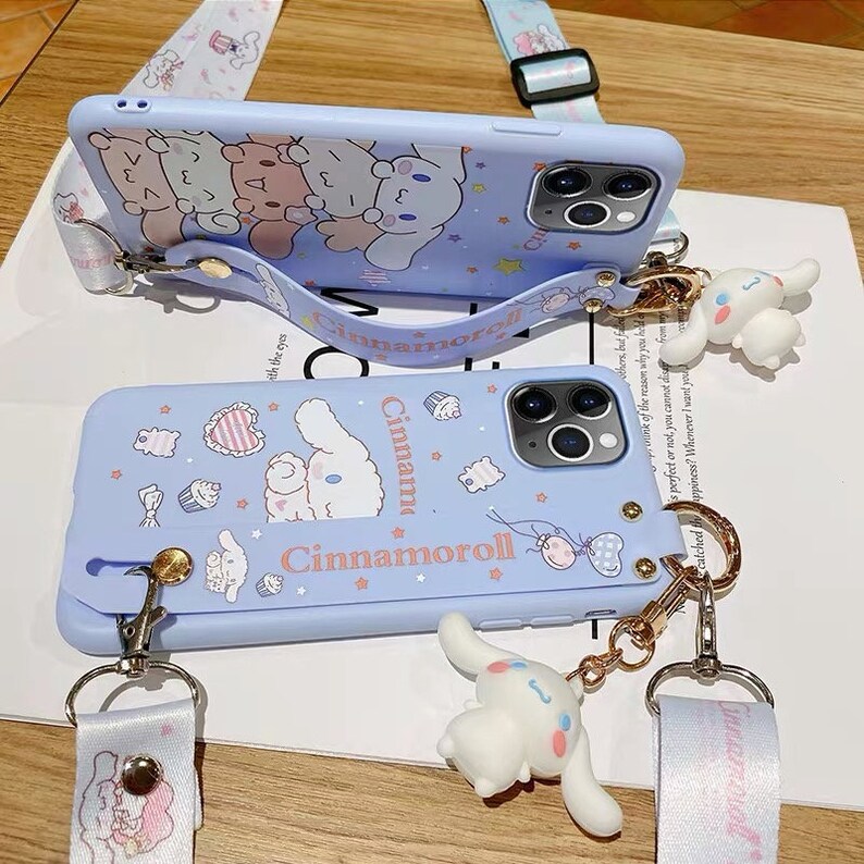 Sanrio Cinnamoroll kawaii cute phone case with chain&lanyard Etsy