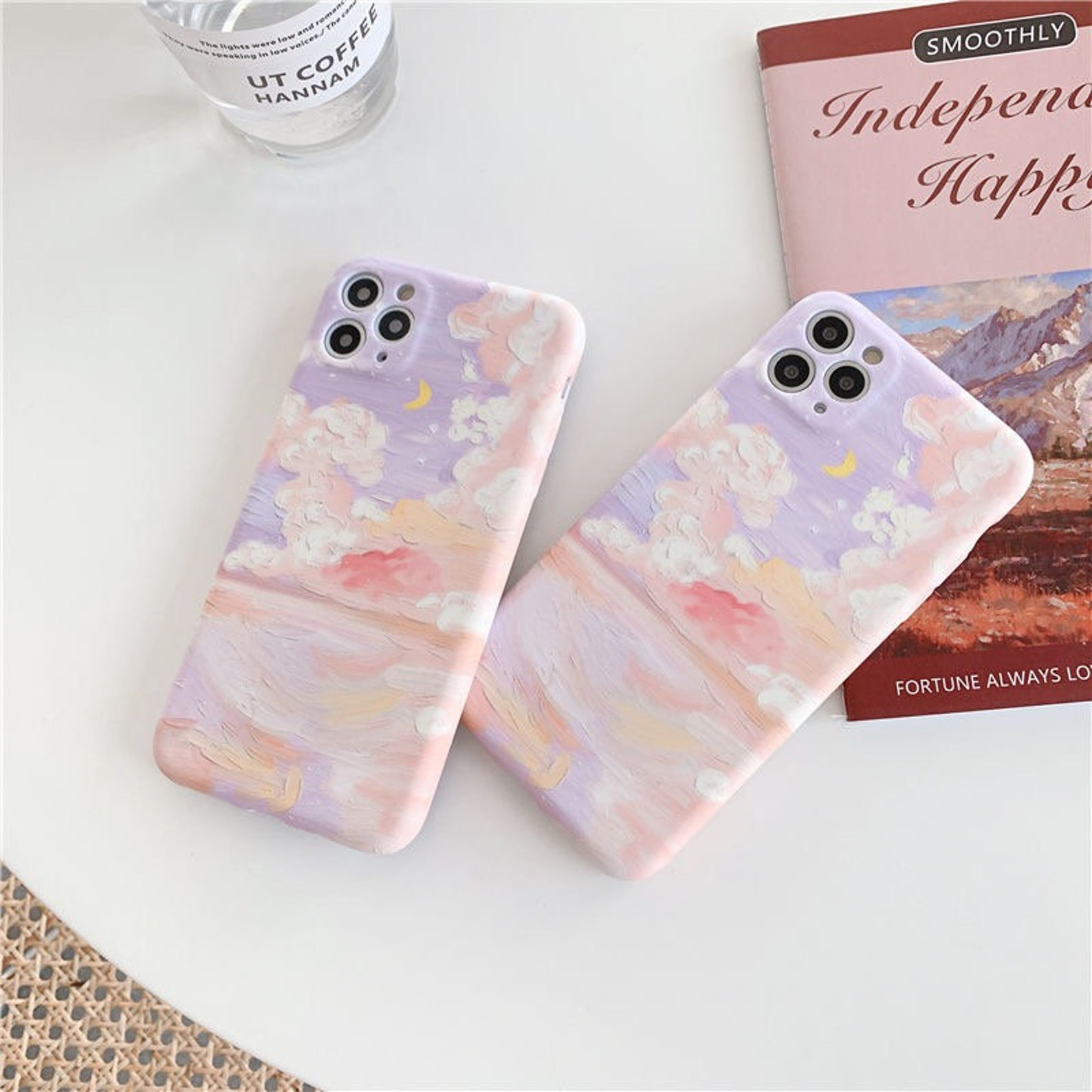 Tpu oil painting print phone case/purple phone case/soft phone | Etsy