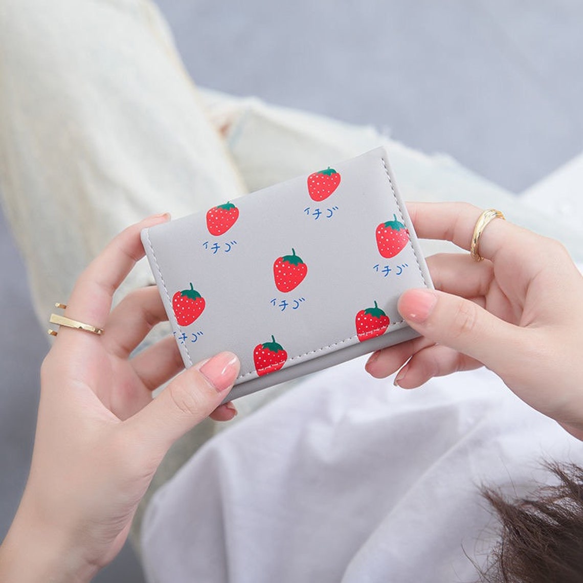 Cute Kawaii Strawberry Wallet/Purse/Card Holder Etsy