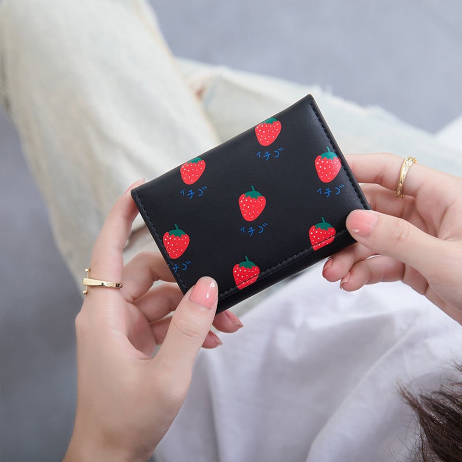 Cute Kawaii Strawberry Wallet/Purse/Card Holder Etsy