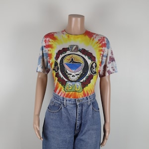 Vintage 90s Grateful Dead tie Dye Tee, 1994 Summer Tour Tee, Shirt, Tie Dye, Rainbow tee. image 1