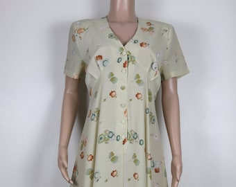 Vintage 90s Floral Dress, 90s Phoebe Buffay Dress, 90s Friends Dress, Size 14. Rachel Green, Monica Geller, Vintage 90s Grunge, 90s Floral