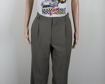 Vintage 90s Grey Suit Pants, Size 12 Ladies, Size 87R Mens, 90s