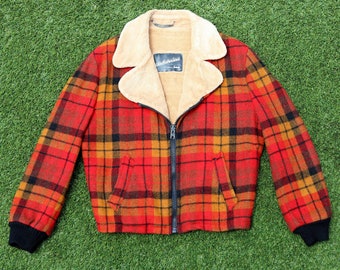 Vintage 70s Orange Lumberjack Jacket 