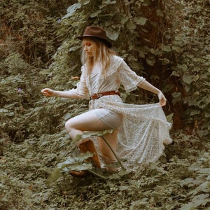 Lace duster jacket top