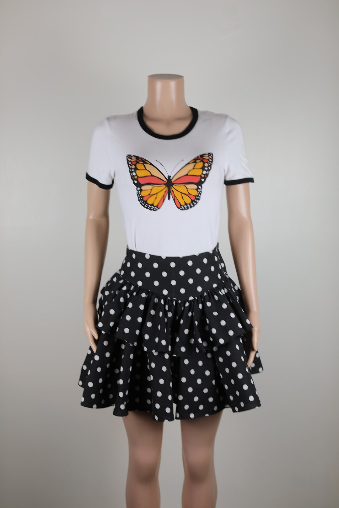 Vintage 80s Rara Prom Skirt, Hens Party, Polkadot, Polka Dot Skirt