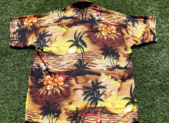 Vintage 50s TIKI Shirt, 50s Hawaiian Shirt, Vinta… - image 3
