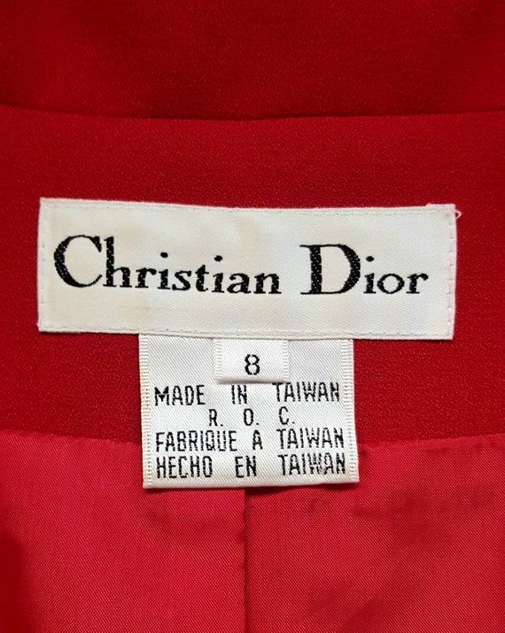 Vintage 80s Christian Dior Suit Jacket, Size 8, 8… - image 8