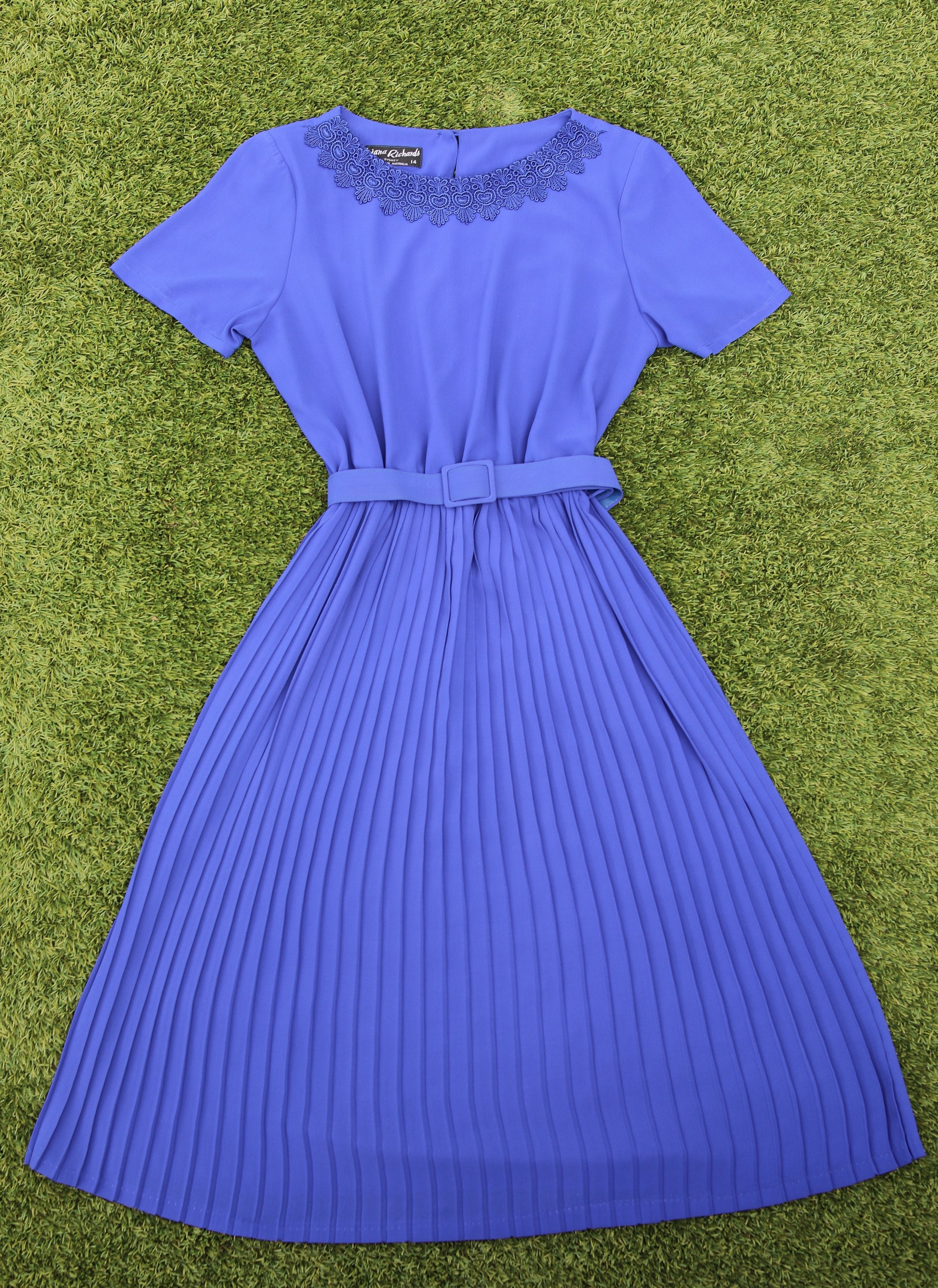 Vintage 70s Blue Dress Size 12 Retro 70s Dress Vintage 70s Blue Dress 70s Day Dress Retro Dress Diana Richards Australian Made Dress Etsy Canada