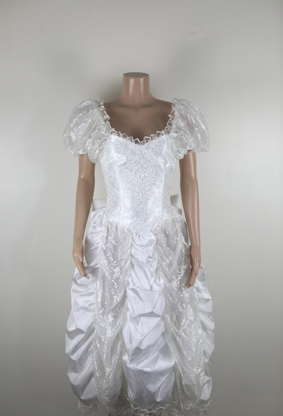 Vintage 80s Wedding Dress, Size 6, 80s Hens, 80s Bride Vintage 80s Wedding Dress, Size 6, 80s Hens, 80s Bride