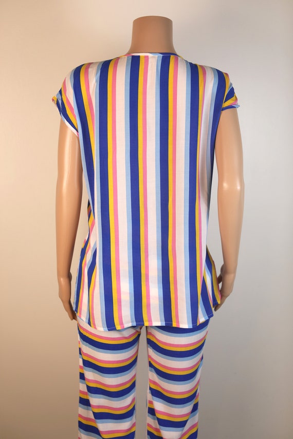 Vintage 80s PJs, 80s Co-ord Shirt and Shorts Set,… - image 10