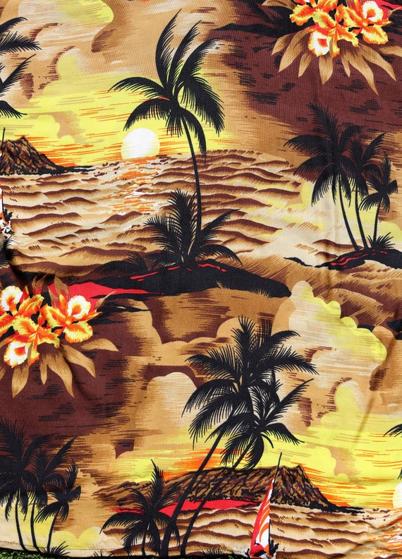 Vintage 50s TIKI Shirt, 50s Hawaiian Shirt, Vinta… - image 2