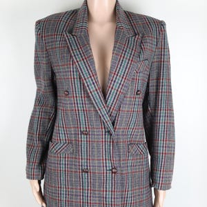 Giacca vintage anni '70 Dark Academia, giacca da completo vintage anni '70 Rainbow Poundstooth, giacca da completo anni '70, taglia M da uomo, taglia 12-14 da donna, giacca retrò