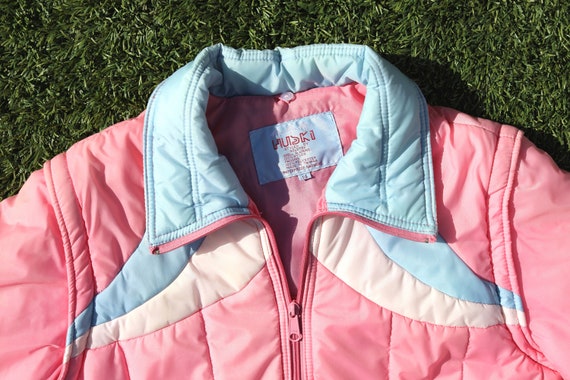 Pink and shop blue jacket