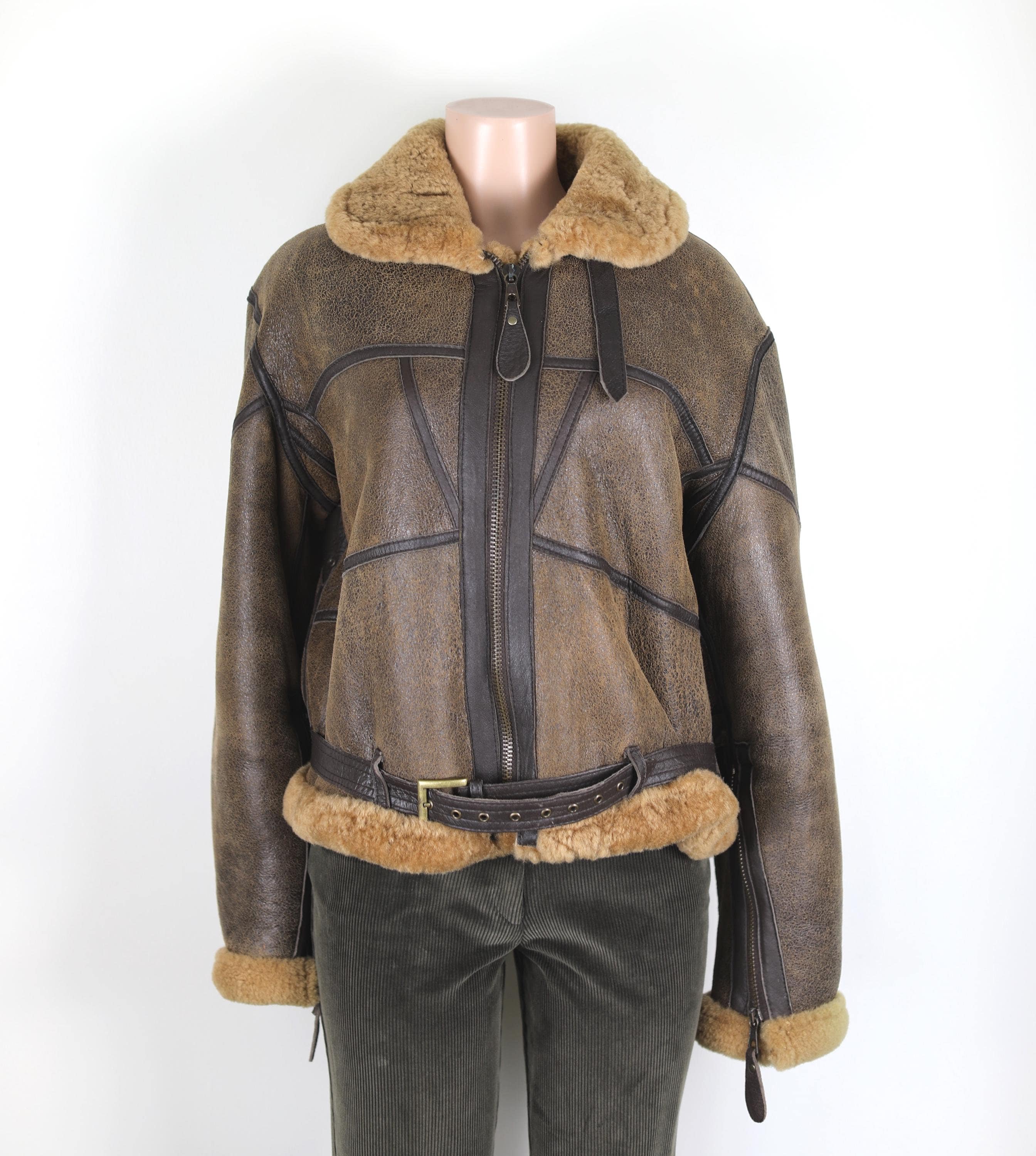 Vintage WWII British RAF Leather Fighter Pilot Jacket Vintage WWII British RAF Leather Fighter Pilot Jacket