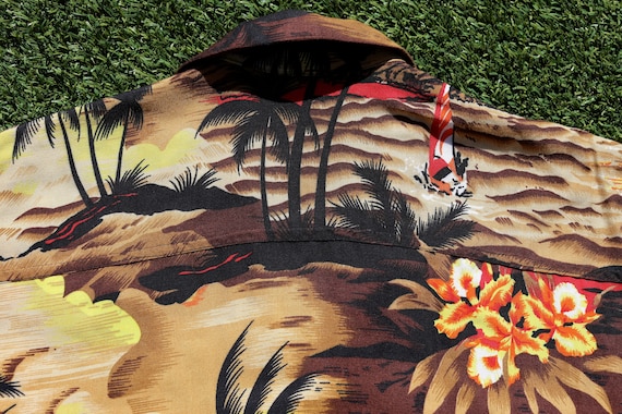 Vintage 50s TIKI Shirt, 50s Hawaiian Shirt, Vinta… - image 5