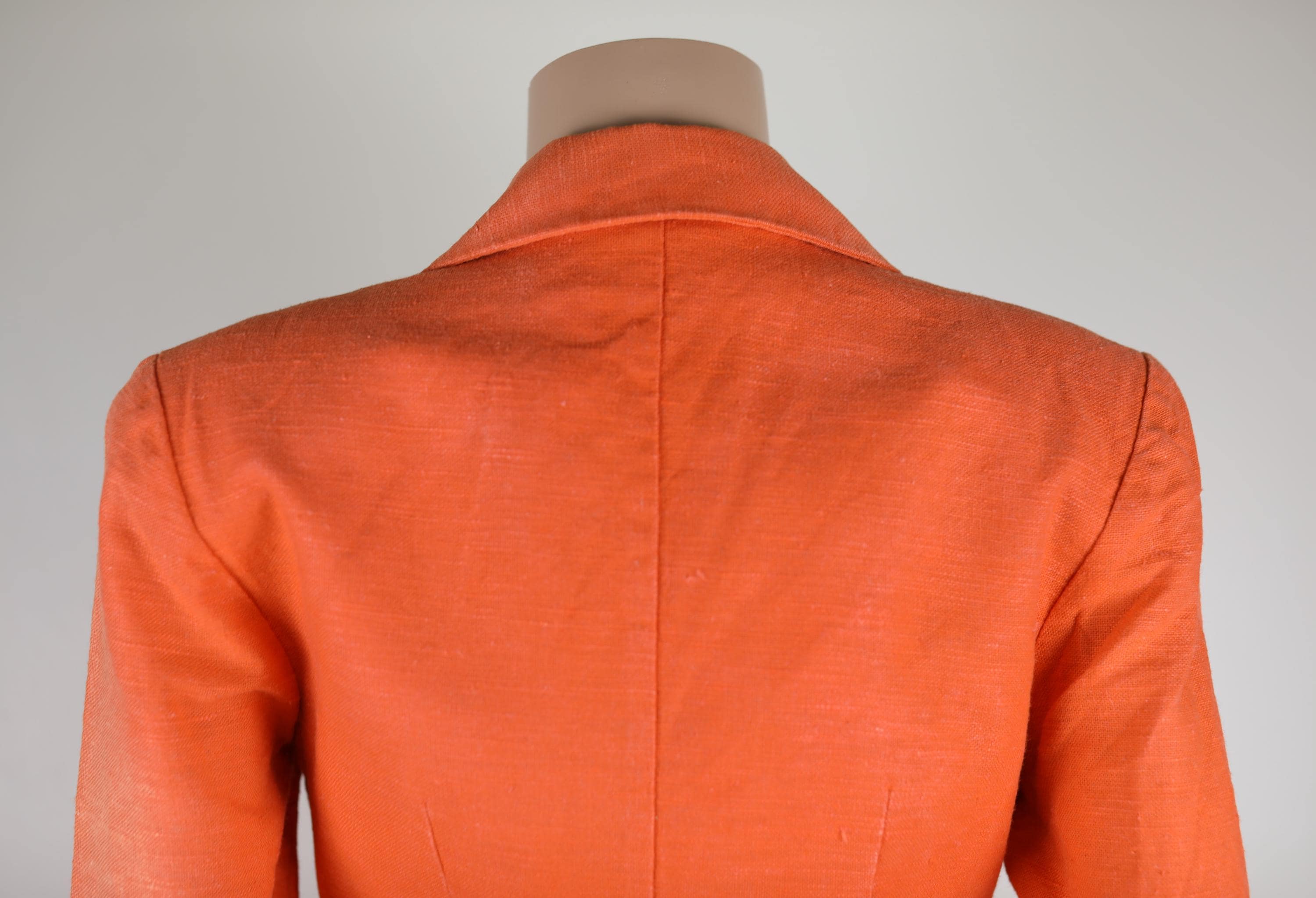 Vintage 90s Orange Suit, Size 8, 90s Orange Jacket and Skirt Set