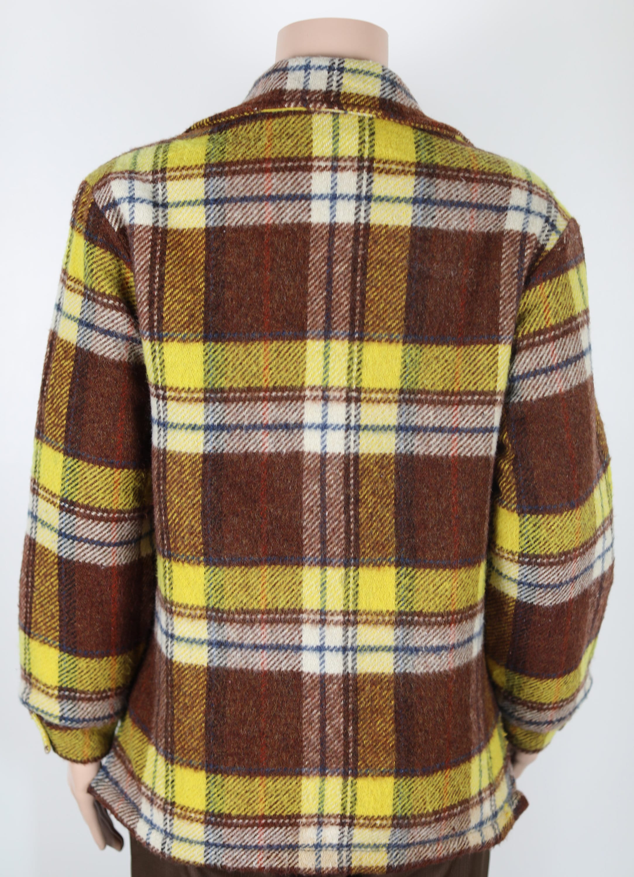 Vintage 70s Plaid Lumberjack Jacket, Fully Lined Sherpa Jacket 